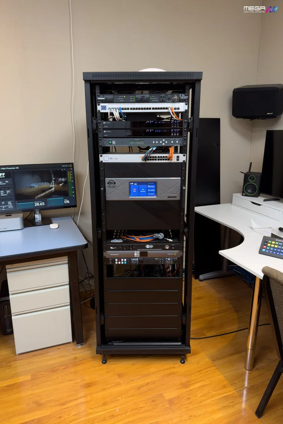Equipment integration behind the scenes at Semihan Church.
