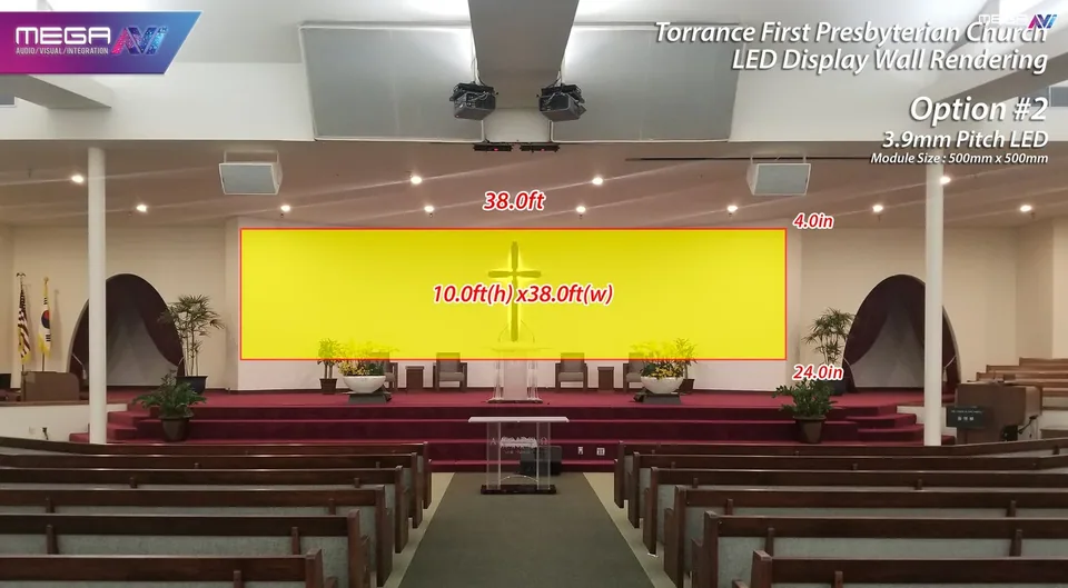 Torrance First Presbyterian Church, design visualization 3